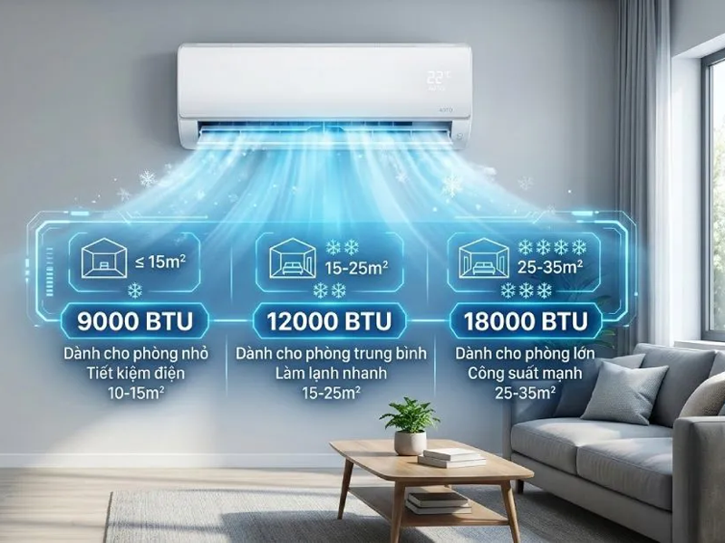 Công suất lạnh là gì? Cách chọn đúng theo diện tích