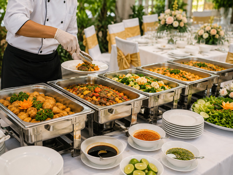 Dịch vụ nấu tiệc trọn gói bao gồm những hạng mục nào?
