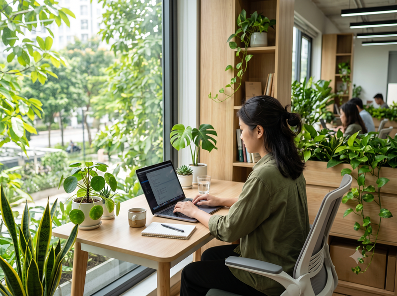 Văn phòng xanh giúp nâng cao môi trường làm việc