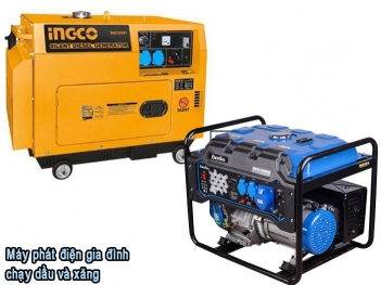 Máy phát điện gia đình chạy dầu và xăng loại nào tốt