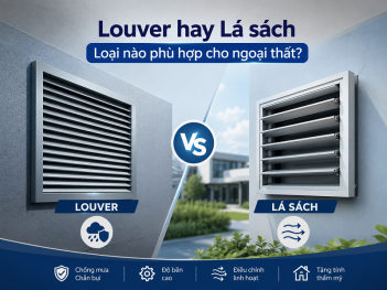 Miệng gió Louver và lá sách: Loại nào phù hợp cho ngoại thất