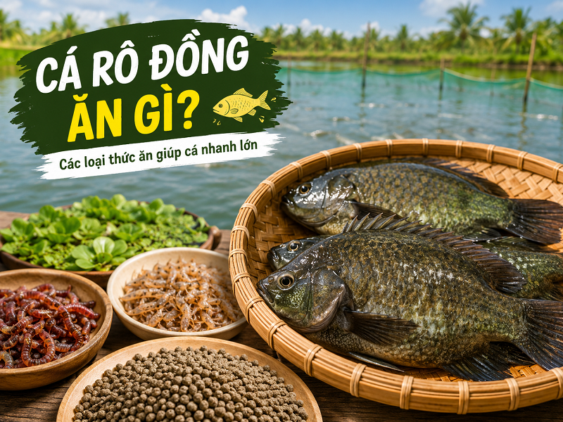 Cá rô đồng ăn gì? Các loại thức ăn giúp cá nhanh lớn