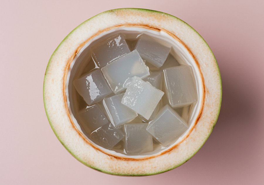 cách làm rau câu trái dừa