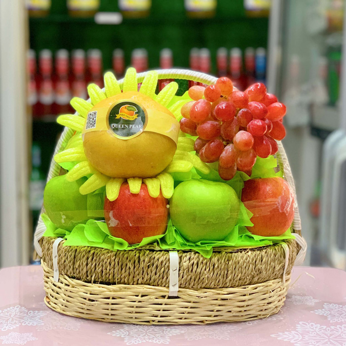 đóng gói giỏ trái cây để vận chuyển