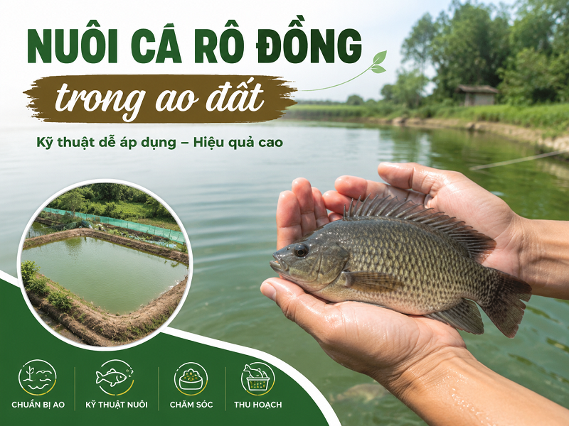 Hướng dẫn nuôi cá rô đồng trong ao đất