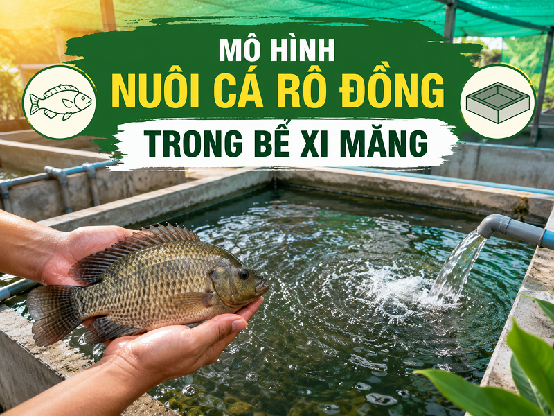 Mô hình nuôi cá rô đồng trong bể xi măng