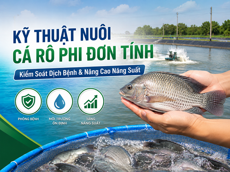 Cách nuôi cá rô phi đơn tính giúp kiểm soát dịch bệnh