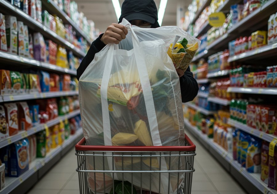 trộm đồ siêu thị bị bắt